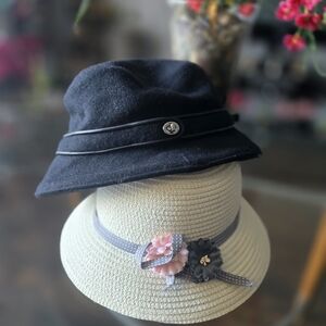 Coach Black and Cream Women's Hat Duo